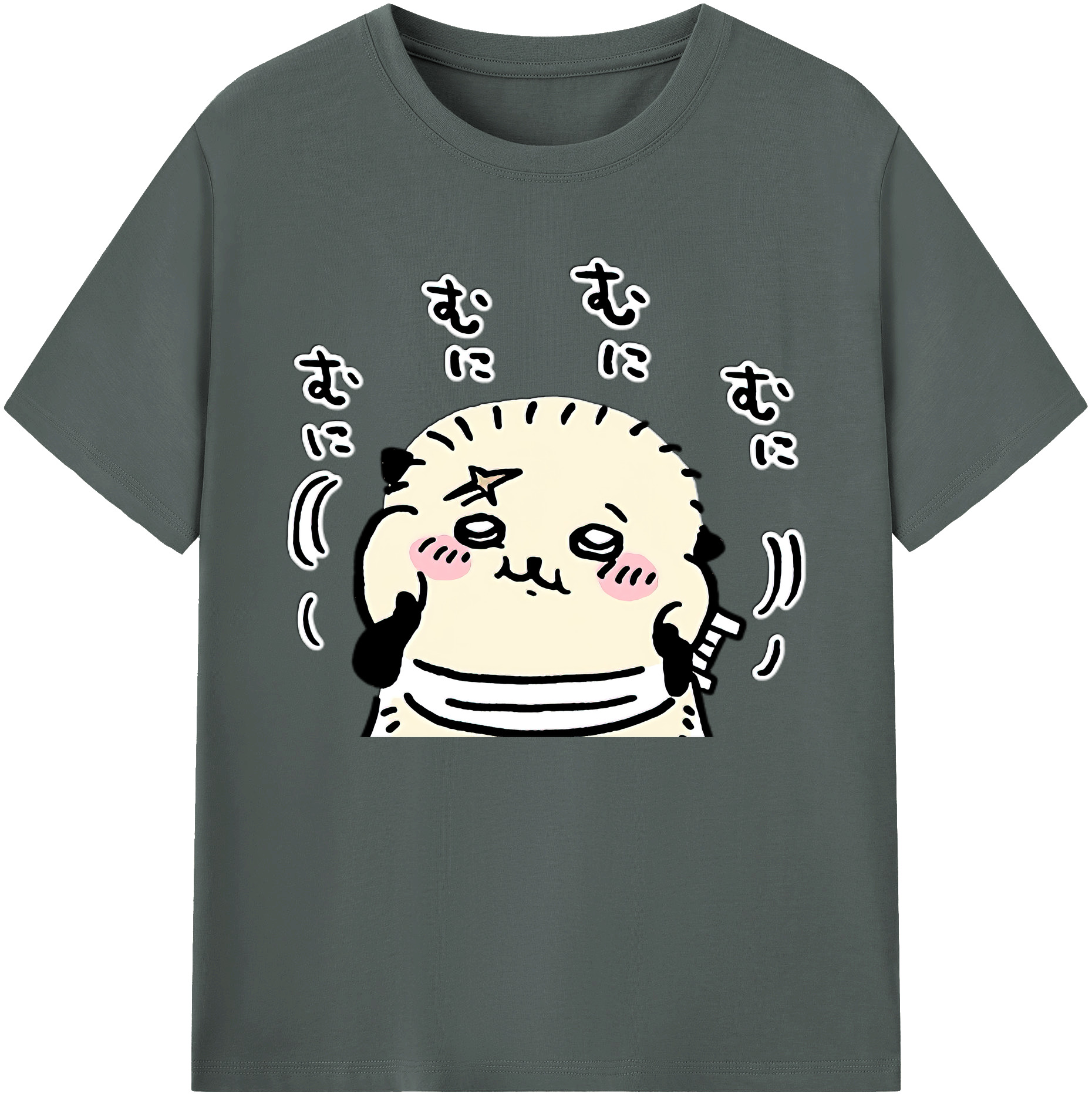 （画像用） ちいかわ ラッコ Chii-kawa Sea otter 綿100％ メンズ半袖Tシャツ｜肌触りやわらか＆通気性